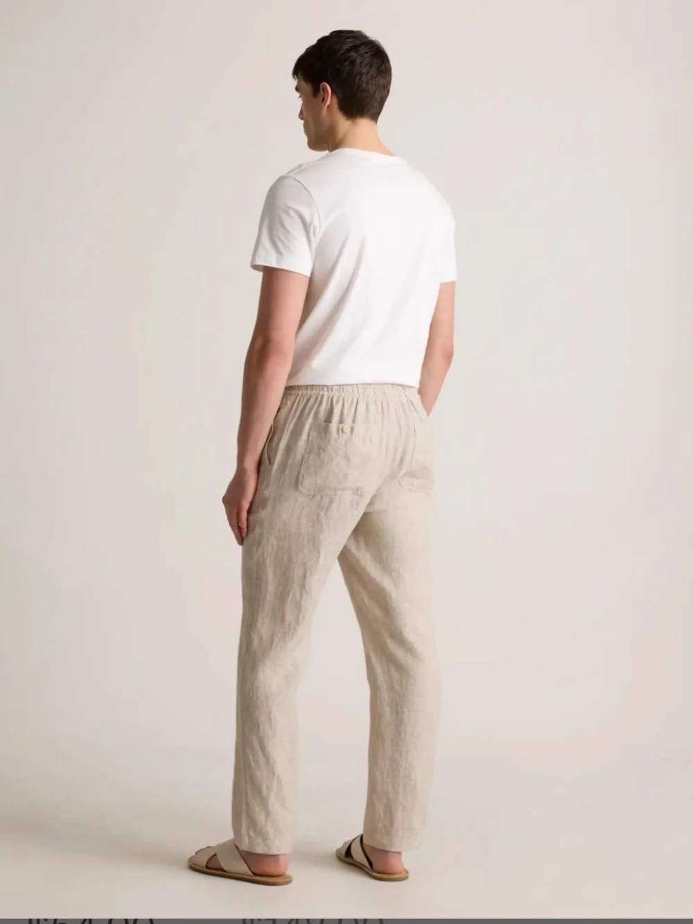 Quince Men’s 100% European Linen Drawstring Beach Pants in Flax Size XL